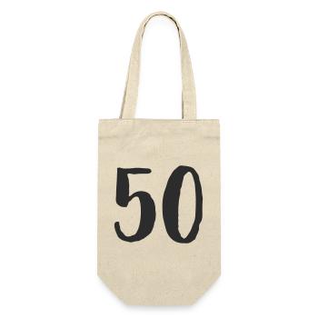 50e anniversaire Numéro Numéro Cadeau - Sac à bouteille - nature - Devant