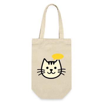 Visage de chat avec bulle de dialogue - Sac à bouteille - nature - Devant