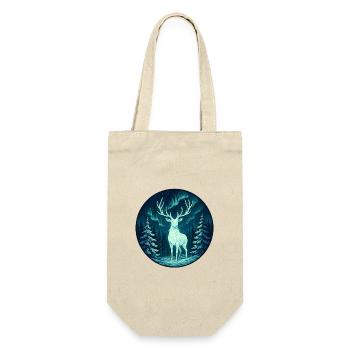 Northern Lights Moose in the forest - Gift Bag for Bottles - nature - Front