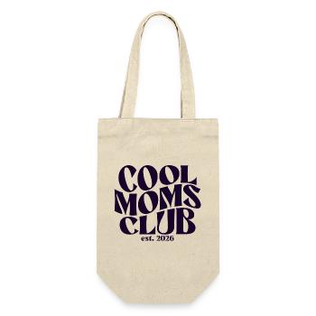 Mama 2026 Geschenk - Coole Mama Geschenkidee - Geschenkbeutel für Flaschen - Natur - Vorne