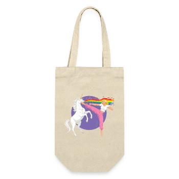 Battle Rainbow: Unicorn vs Dancer - Gift Bag for Bottles - nature - Front