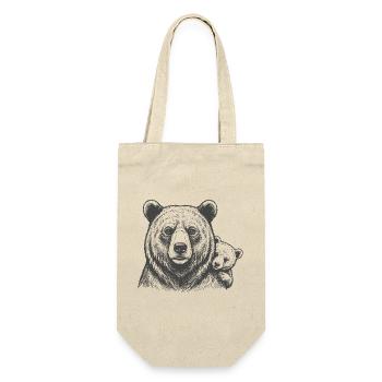 Bears Dad and Baby - Gift Bag for Bottles - nature - Front