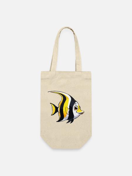 Tropischer Fisch Comic - Geschenkbeutel für Flaschen - Natur