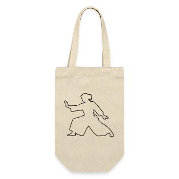 The Aikido masters and Aikido fit together - Gift Bag for Bottles - nature - Front