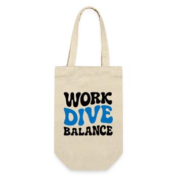 Work Dive Balance Scuba Diving Gift - Gift Bag for Bottles - nature - Front