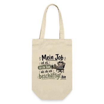 Beschäftigt tun wie ein faules Faultier - Geschenkbeutel für Flaschen - Natur - Vorne