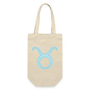 Taurus Zodiac Sign Symbol Pastel Blue - Gift Bag for Bottles - nature - Front