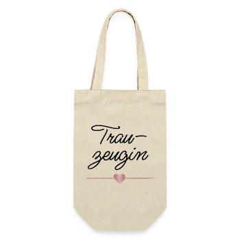 Cadeau de mariage de la demoiselle d’honneur en cœur - Sac à bouteille - nature - Devant
