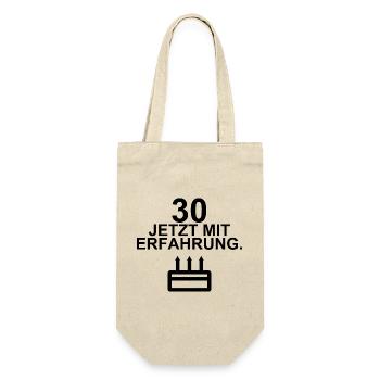 30 – Jetzt mit Erfahrung - Geschenkbeutel für Flaschen - Natur - Vorne
