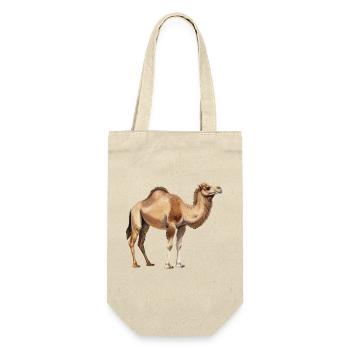 Kamel im aquarell Stil Geschenkidee  - Geschenkbeutel für Flaschen - Natur - Vorne