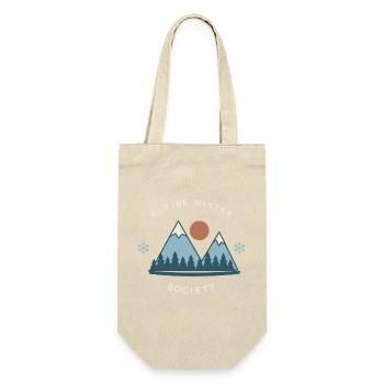 Alpine Winter Society - Geschenkbeutel für Flaschen - Natur - Vorne