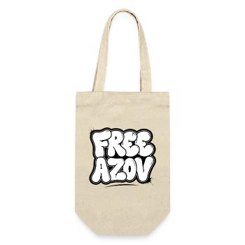 Free Azov – Blasen-Graffiti - Geschenkbeutel für Flaschen - Natur - Vorne