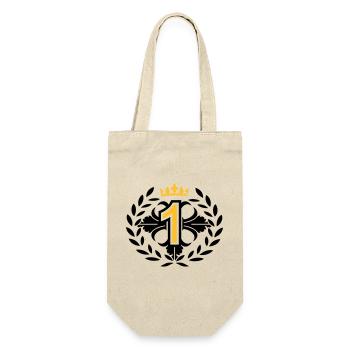 The Number One with a laurel wreath and crown - Gift Bag for Bottles - nature - Front
