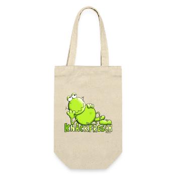 Knackfrosch - Geschenkbeutel für Flaschen - Natur - Vorne