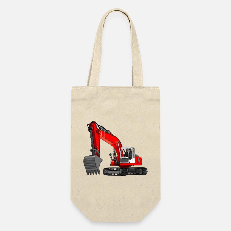 Excavator red - Gift Bag for Bottles - nature