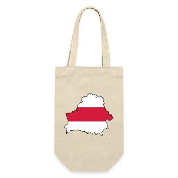 Silhouette of Belarus - Geschenkbeutel für Flaschen - Natur - Vorne