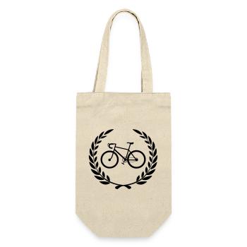 Siegerbike - Geschenkbeutel für Flaschen - Natur - Vorne