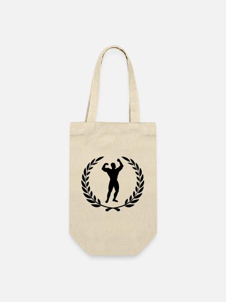 Sportpreis Lorbeerkranz Bodybuilding - Geschenkbeutel für Flaschen - Natur
