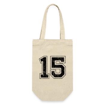 Number 15 - Gift Bag for Bottles - nature - Front