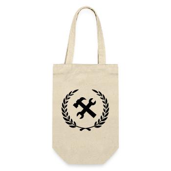 Tool logo for construction worker - Gift Bag for Bottles - nature - Front