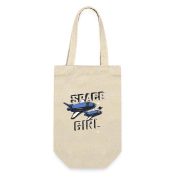 SPACE GIRL - Geschenkbeutel für Flaschen - Natur - Vorne