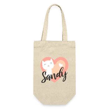 Sandy Surname First Name Kitten - Gift Bag for Bottles - nature - Front