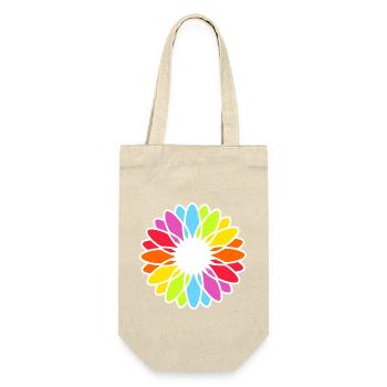 Mandala de fleurs arc-en-ciel - Sac à bouteille - nature - Devant