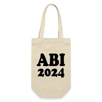 Abi 2024 - Geschenkbeutel für Flaschen - Natur - Vorne