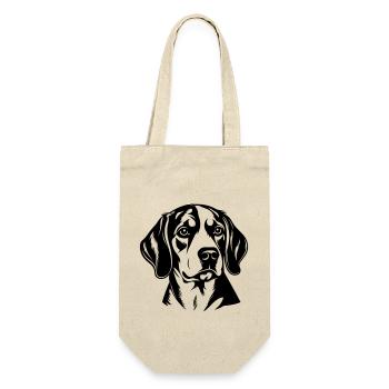 Tête de chien Beagle - Sac à bouteille - nature - Devant