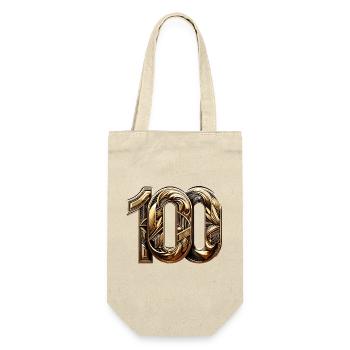 100 ans or moderne 100e cadeau d’anniversaire - Sac à bouteille - nature - Devant