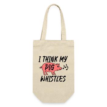 I think my pig whistles - Gift Bag for Bottles - nature - Front