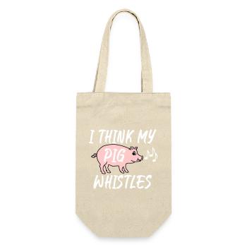 I think my pig whistles - Gift Bag for Bottles - nature - Front