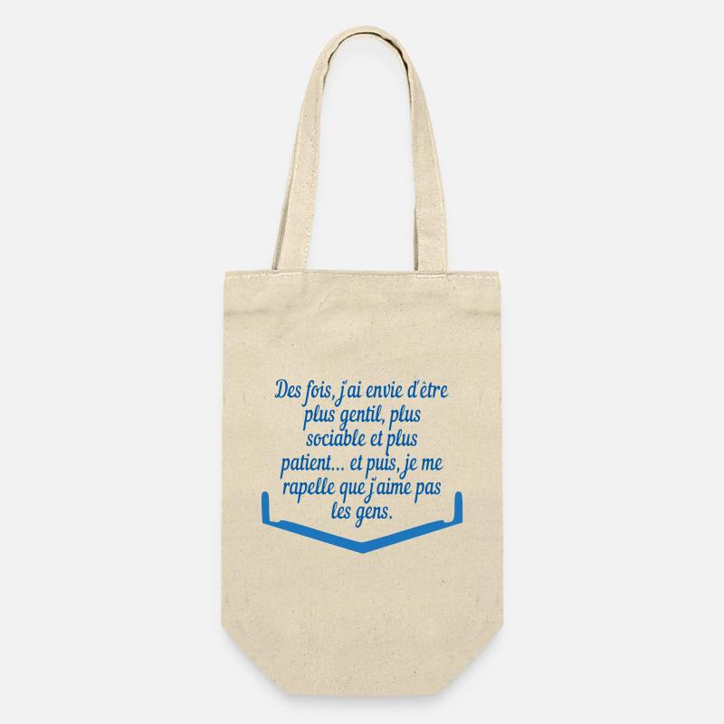 j'aime pas les gens - Sac à bouteille - nature
