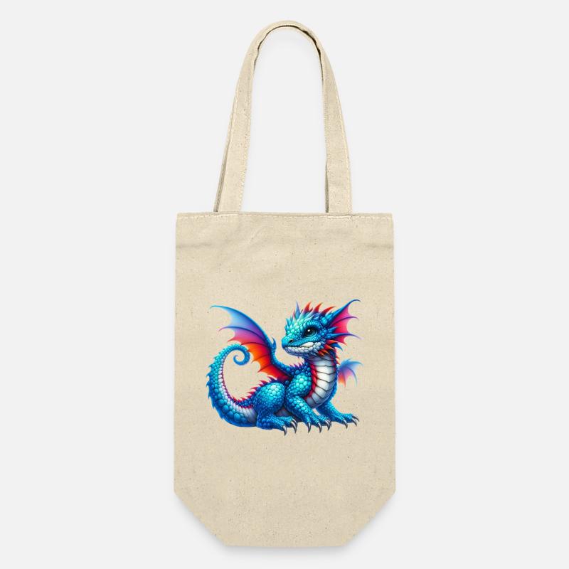Drache - Geschenkbeutel für Flaschen - Natur