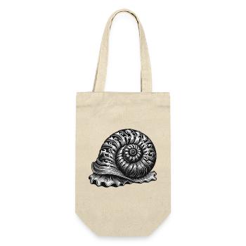 ornate ornamental snail in black and white - Gift Bag for Bottles - nature - Front