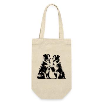Border Collie - Sac à bouteille - nature - Devant