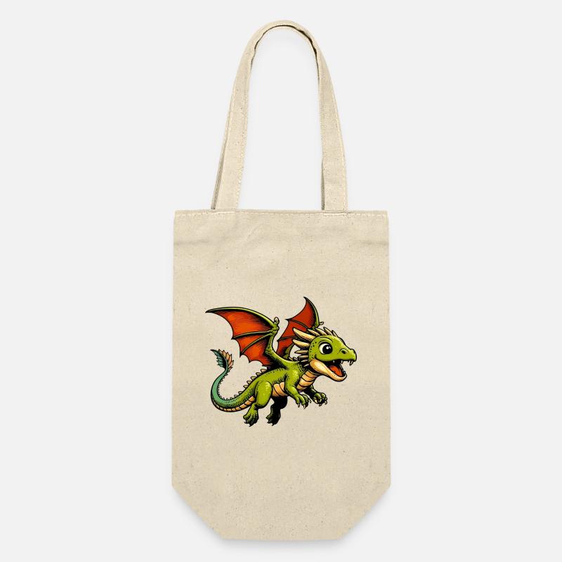 Drache - Geschenkbeutel für Flaschen - Natur