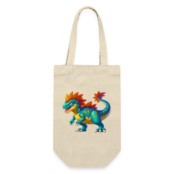 Dinosaurier - Geschenkbeutel für Flaschen - Natur - Vorne