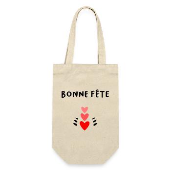 HAPPY FATHER'S DAY. DAD. FATHER'S DAY. FATHER - Gift Bag for Bottles - nature - Front