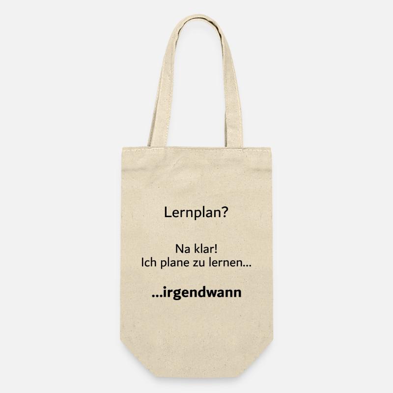 University saying "Learning plan?" Student Gift, Students - Gift Bag for Bottles - nature