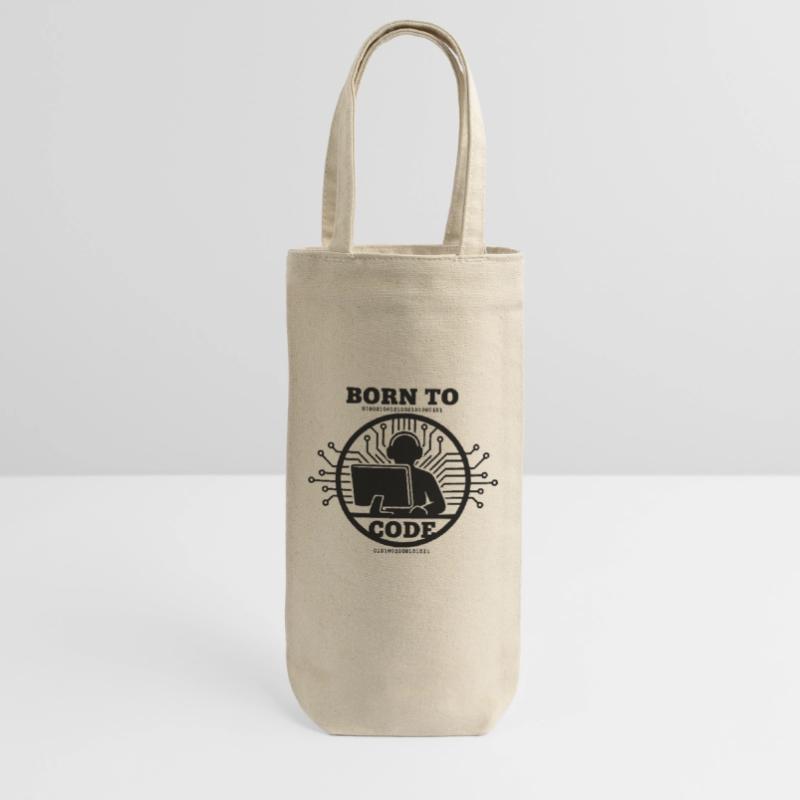 Coder Born to Code Programmer Gift Bag for Bottles
