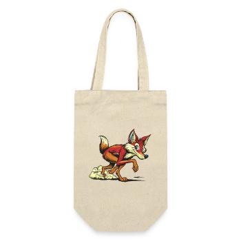 Red Fox Cartoon Sprint - Gift Bag for Bottles - nature - Front