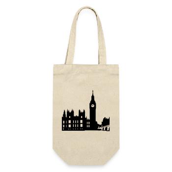 London - Geschenkbeutel für Flaschen - Natur - Vorne