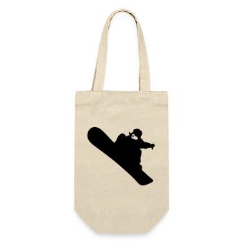 Snowboarding - Geschenkbeutel für Flaschen - Natur - Vorne