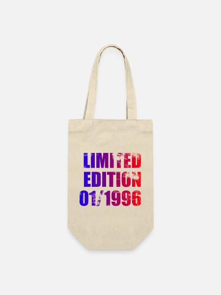 30. Geburtstag Limited Edition 01/1996 - Geschenkbeutel für Flaschen - Natur