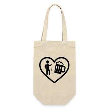 Heart Hiking Beer - Gift Bag for Bottles - nature - Front