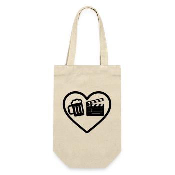 Heart Beer Cinema Humor - Gift Bag for Bottles - nature - Front