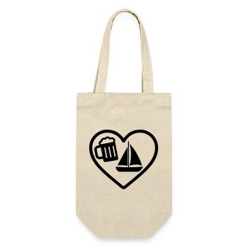 Heart Beer Sailing Humor - Gift Bag for Bottles - nature - Front
