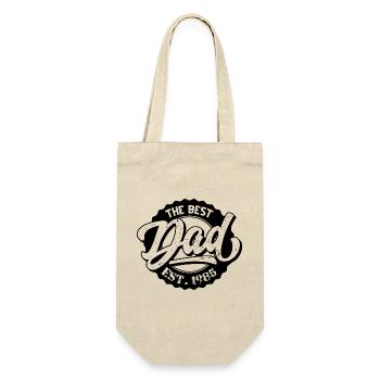 The Best Dad EST 1985 - Geschenkbeutel für Flaschen - Natur - Vorne