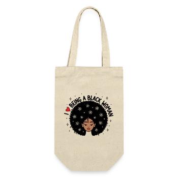 J’adore être une femme noire Afro Design - Sac à bouteille - nature - Devant